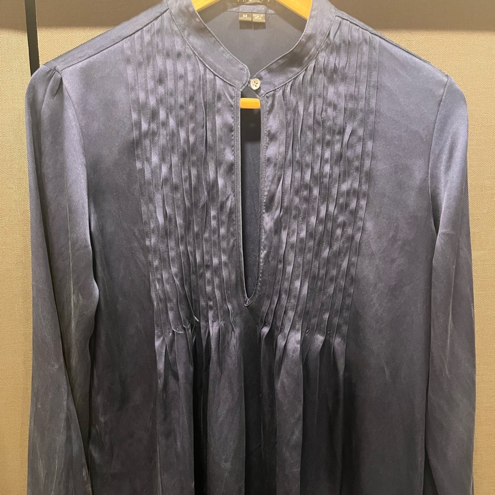 Theory Navy Blouse